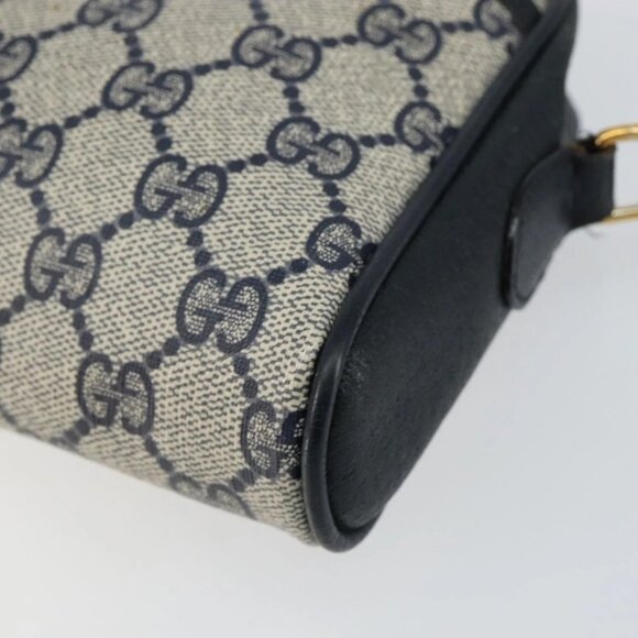 GUCCI GG Supreme Sherry Line Shoulder Bag PVC Navy Gold 10 02 055 Auth ep11283 - Picture 10 of 16